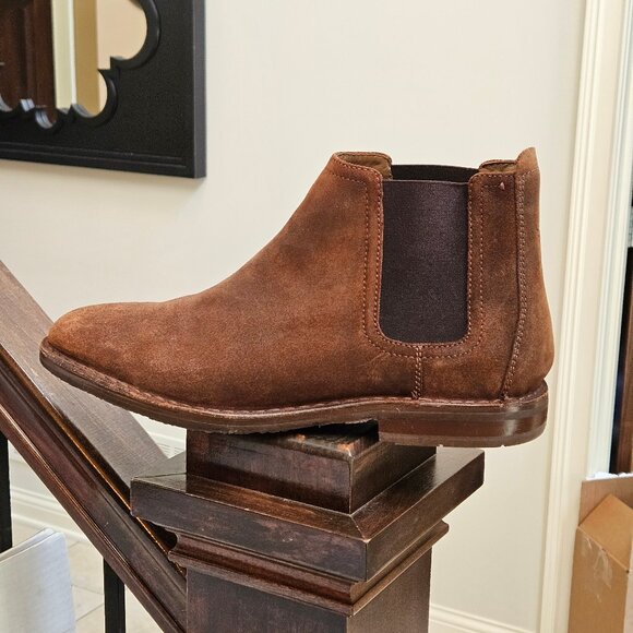 HS Trask Men's Leather Chelsea Boots, Brown, Sz 13 - Picture 9 of 16